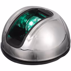 attwood NV3012SSG-7 Sidelights Vertical - Starboard, Green/Stainless, Silver