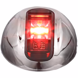 attwood NV3012SSR-7 Sidelights Vertical - Port, Red/Stainless, One Size