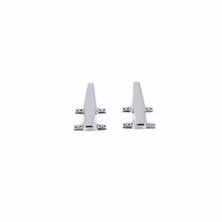 attwood 6245-6 Chrome-Plated Zinc Cleats 6 Inches Long 2 3/32 inches Wide Install with 4 Included #10 Fasteners