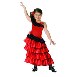 Child's Red and Black Spanish Princess Costume  Small