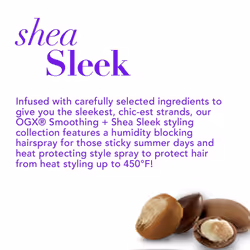OGX Smoothing + Shea Sleek Smooth Style Spray  6 Fl Oz