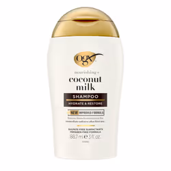 OGX Nourishing + Coconut Milk Moisturizing Shampoo Hydrating & Restoring Shampoo Moisturizes for Soft Hair After the First U ...