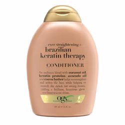 OGX Ever Straightening + Brazilian Keratin Therapy Hair-Smoothing Conditioner with Coconut Oil, Cocoa Butter & Avocado Oil, P ...