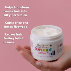 OGX Coconut Miracle Oil Hair Mask for Damaged Hair  Extra Strength  168 g