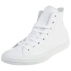 Converse Chuck Taylor All Star Leather High Top Shoe  White Monochrome  9 M US
