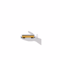 Bachmann Industries 1860 - 1880 Passenger Cars - Coach - Painted  Unlettered Yellow (HO Scale)