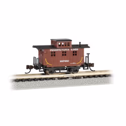 Bachmann Old-Time Caboose - Pennsylvania LINES - N Scale Prototypical Brown