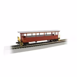 Bachmann Trains 17433 Jackson Sharp Open-Sided Excursion Car - Cumbres & Toltec #9619 - HO Scale Prototypical Colors