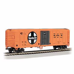 Bachmann Trains 50' Steel Reefer Car - ATSF #56252 - HO Scale Prototypical Orange