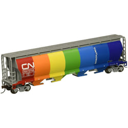 Bachmann Trains - Canadian 4 Bay Cylindrical Grain Hopper - Canadian National Demonstrator - HO Scale