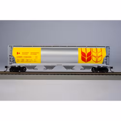Bachmann Trains  Canadian 4 Bay Cylindrical Grain Hopper  Government of Canada  Yellow  HO Scale