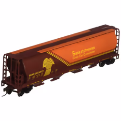 Bachmann Trains Canadian 4 Bay Cylindrical Grain Hopper Saskatchewan Wheat Herald HO Scale