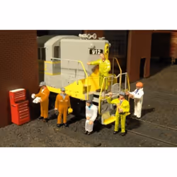 Bachmann Industries Miniature HO Scale Figures Mechanics Train(6 Piece