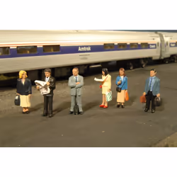 Bachmann Industries Miniature O Scale Figures Standing Platform Passengers Train (6 Piece)