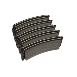 Bachmann Trains  SnapFit EZ TRACK 18    RADIUS CURVED TRACK  BULK 50 pcs  STEEL ALLOY Rail With Black Roadbed  HO Scale