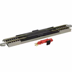Bachmann Trains - Snap-Fit E-Z Track 9 Straight Terminal Rerailer w/Wire (1/card) - Nickel Silver Rail With Gray Roadbed - H ...