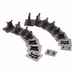 Bachmann Trains SnapFit EZ TRACK 16 PC EZ TRACK GRADUATED PIER SET NICKEL SILVER Rail With Grey Roadbed N Scale 8