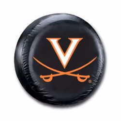 NCAA Virginia Black Spare Tire Cover One Size Multicolor