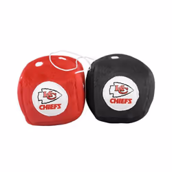 Fremont Die NFL Kansas City Chiefs 3 Fuzzy Dice 3 Team Colors