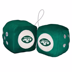 Fremont Die NFL New York Jets 3 Fuzzy Dice 3 Team Colors