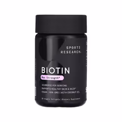 Sports Research, Biotin, Max Strength, 10,000 mcg, 30 Veggie Softgels