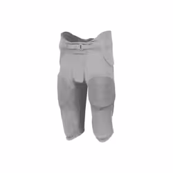Russell F25PFW.GSV.XS Youth Integrated 7 Piece Pad Pant, Grid Iron Silver - Extra Small