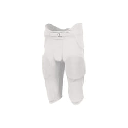 Russell F25PFW.WHI.L Youth Integrated 7 Piece Pad Pant, White - Large
