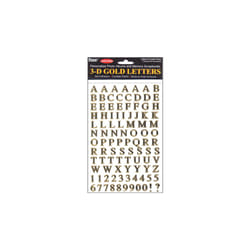 Pioneer 3D Gold Letter Stickers-Uppercase & Lowercase 3DLG