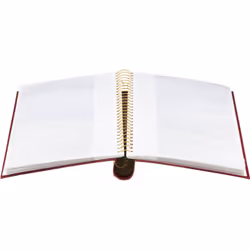 Spiral Bound Photo Album 300 Bi-Directional Memo Pockets Hold 4x6 Photos  Burgundy