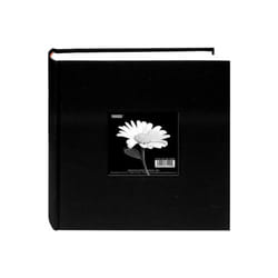 Pioneer Cloth Photo Album W/Frame 9"X9"-Deep Black