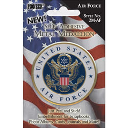 Pioneer Military Self-Adhesive Metal Medallion 2"-Air Force 2M-AF