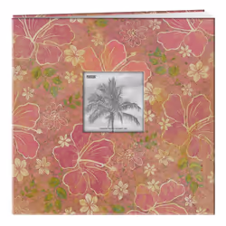 Pioneer 12x12 Tropical Frame Cover Scrapbook  Hibiscus