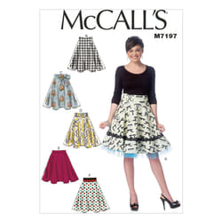McCalls Patterns M7197 Misses Skirts Sewing Template  A5 68101214