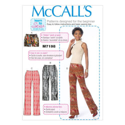 McCalls Patterns M7198 Misses Shorts and Pants Sewing Template  A5 68101214