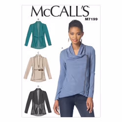 McCalls Patterns M7199 Misses Jackets Sewing Template  A5 68101214