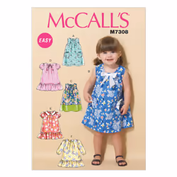 McCall's Patterns M7308 Toddlers' Tent Dresses, CCB