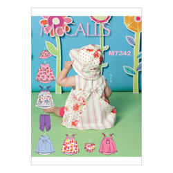 McCall's Patterns M7342 Infants' BackBow Dresses  Panties  Leggings and Bucket Hat
