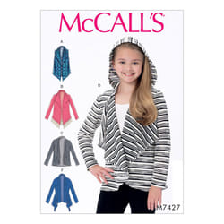 McCalls Patterns Girls Shawl Collar Vest and Cardigans