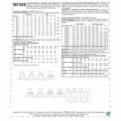 McCall's Patterns Children's/Girls' Jumpers and Overalls
