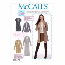 McCall Patterns Misses Drop-Shoulder Vest and Cardigans