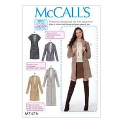 McCall Patterns Misses Drop-Shoulder Vest and Cardigans