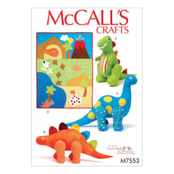 McCall's Patterns Dinosaur Plush Toys and Appliqued Quilt