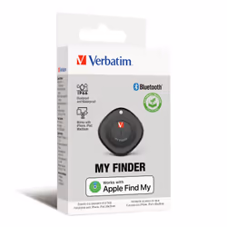 Verbatim MYF-01 Bluetooth Item Finder 1 pack Black, Personal, Finder, Black, Dust resistant, Waterproof, Acrylonitrile butadi ...