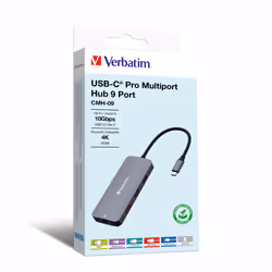 Verbatim CMH-09, USB Type-C, HDMI, RJ-45, USB 3.2 Gen 1 (3.1 Gen 1) Type-A, USB 3.2 Gen 2 (3.1 Gen 2) Type-A, USB 3.2 Gen 2.. ...