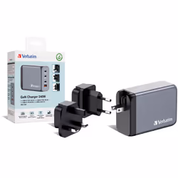 Verbatim GNC-240 GaN Charger 240W with 1 x USB-C 140W /1 x USB-C 100W / 1 x USB-C 65W / 1 x USB-A QC 3.0 (EU/UK/US) - Additional view 4