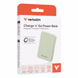 Verbatim Charge 'n' Go Essentials Magnetic Wireless Power Bank 10000 mAh Green - Additional view 4