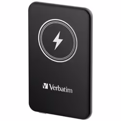 Verbatim Charge 'n' Go Magnetic Wireless Power Bank 5000mAh Black, 5000 mAh, Lithium Polymer (LiPo), Quick Charge 3.0, Wirele ...