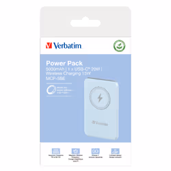 Verbatim Charge 'n' Go Magnetic Wireless Power Bank 5000mAh Blue - Additional view 4