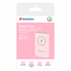 Verbatim Charge 'n' Go Magnetic Wireless Power Bank 5000mAh Pink - Additional view 4