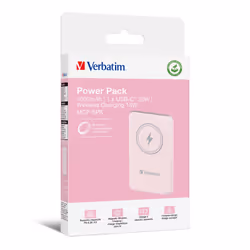 Verbatim Charge 'n' Go Magnetic Wireless Power Bank 5000mAh Pink - Additional view 5
